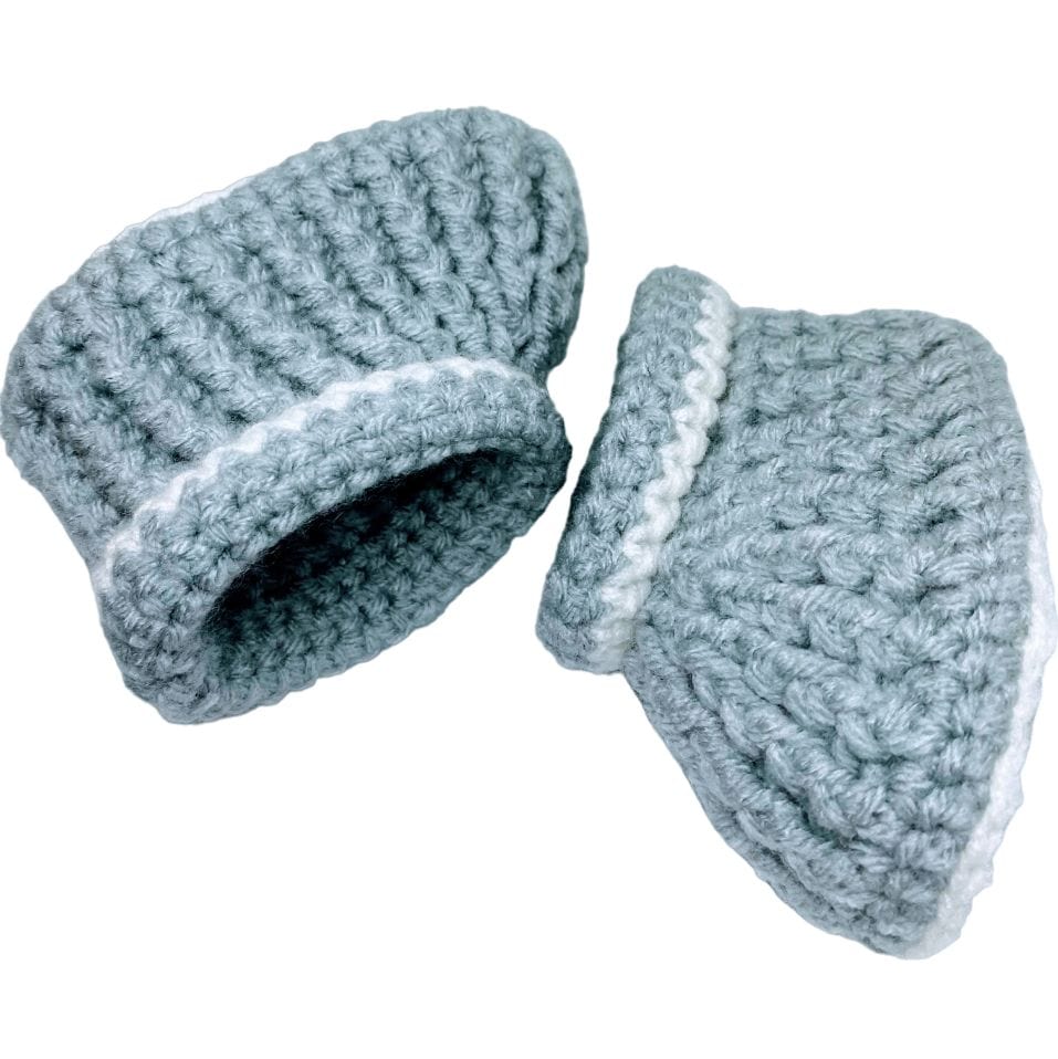 Pikkaboo Babies Pikkaboo Cuddles and Snuggles Crochet Baby Booties - Grey