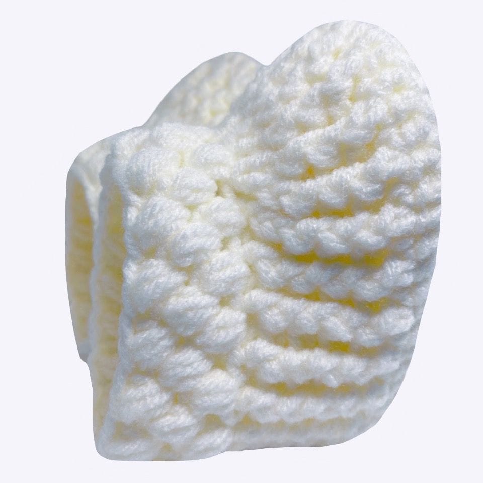 Pikkaboo Babies Pikkaboo Cuddles and Snuggles Crochet Baby Booties - White