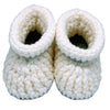 Pikkaboo Babies Pikkaboo Cuddles and Snuggles Crochet Baby Booties - White & Grey