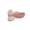 Pikkaboo Babies Pikkaboo HeavenlyHugs Handmade Crochet Booties - Pink & White