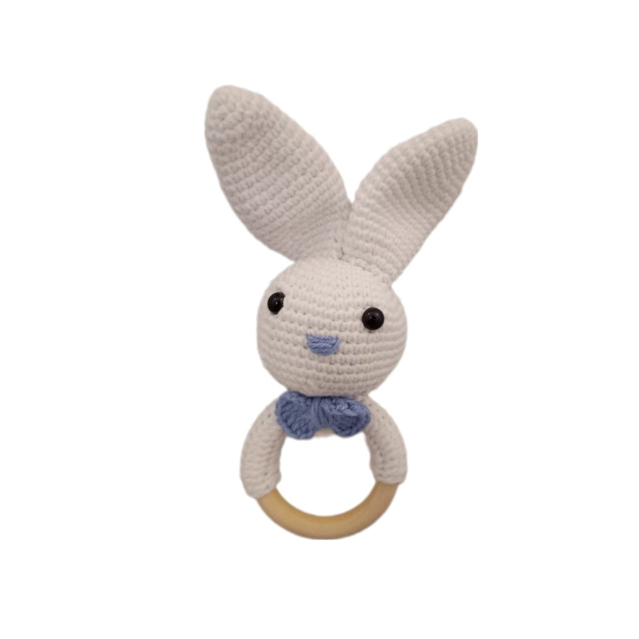 Pikkaboo Babies Pikkaboo HeavenlyHugs Mr. Rabbit Handmade Crochet Teether