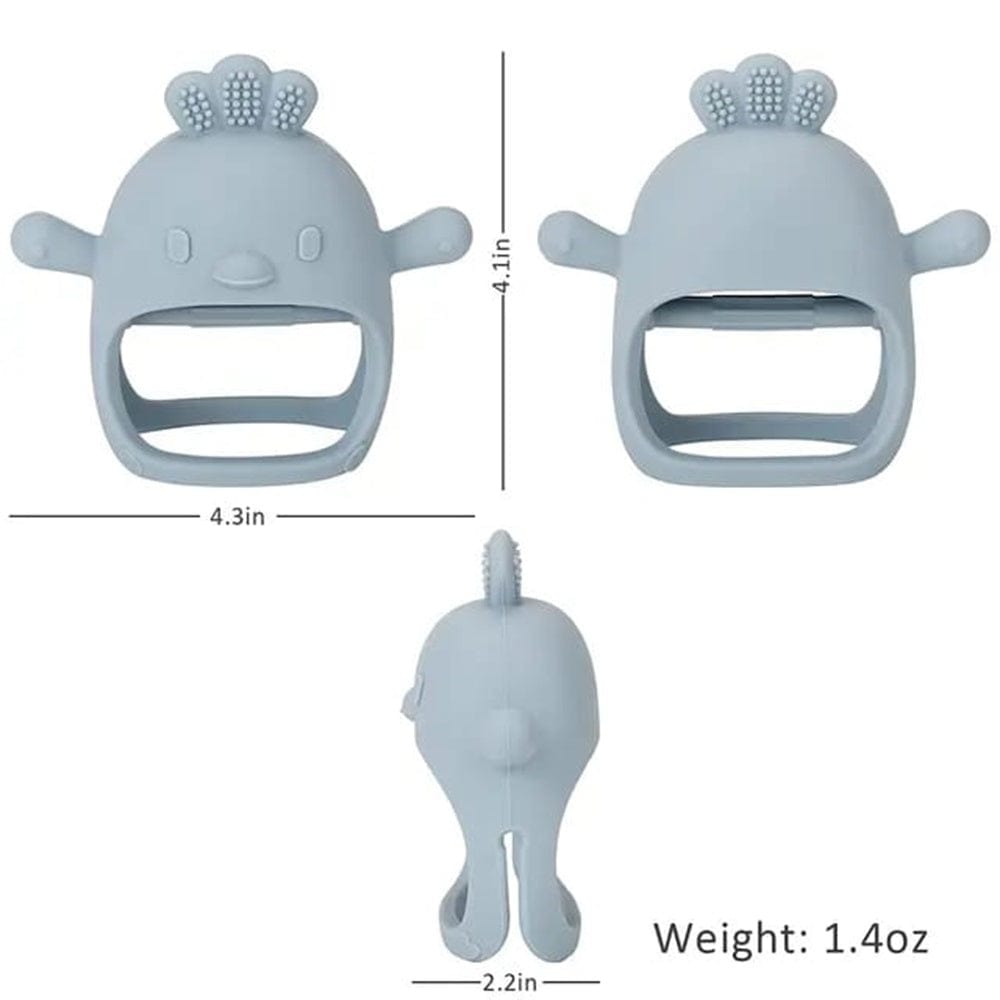 Pikkaboo Babies Pikkaboo Organic 2in1 silicone BPA-Free nonslip mitten teether & pacifier - Chick