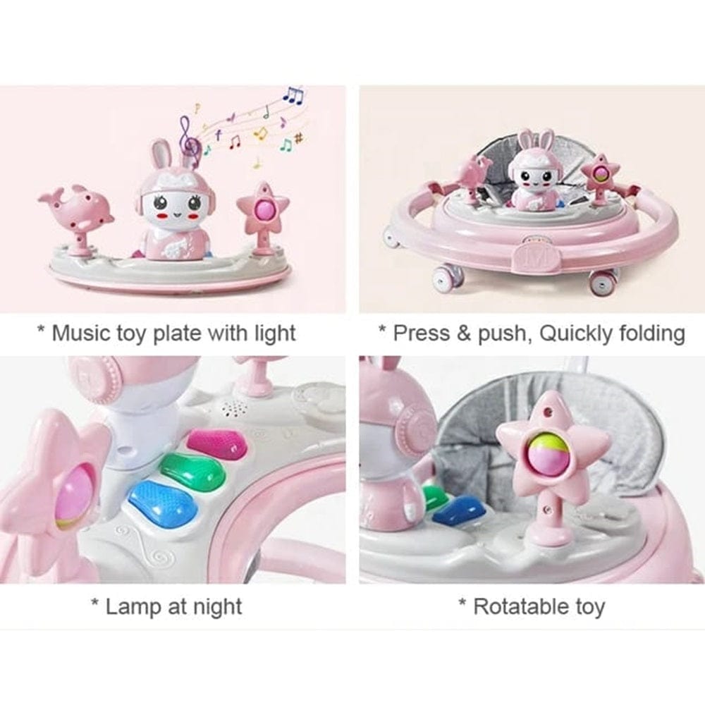 Pikkaboo Babies Pikkaboo RforRabbit Roll & Learn Baby Walker - Pink