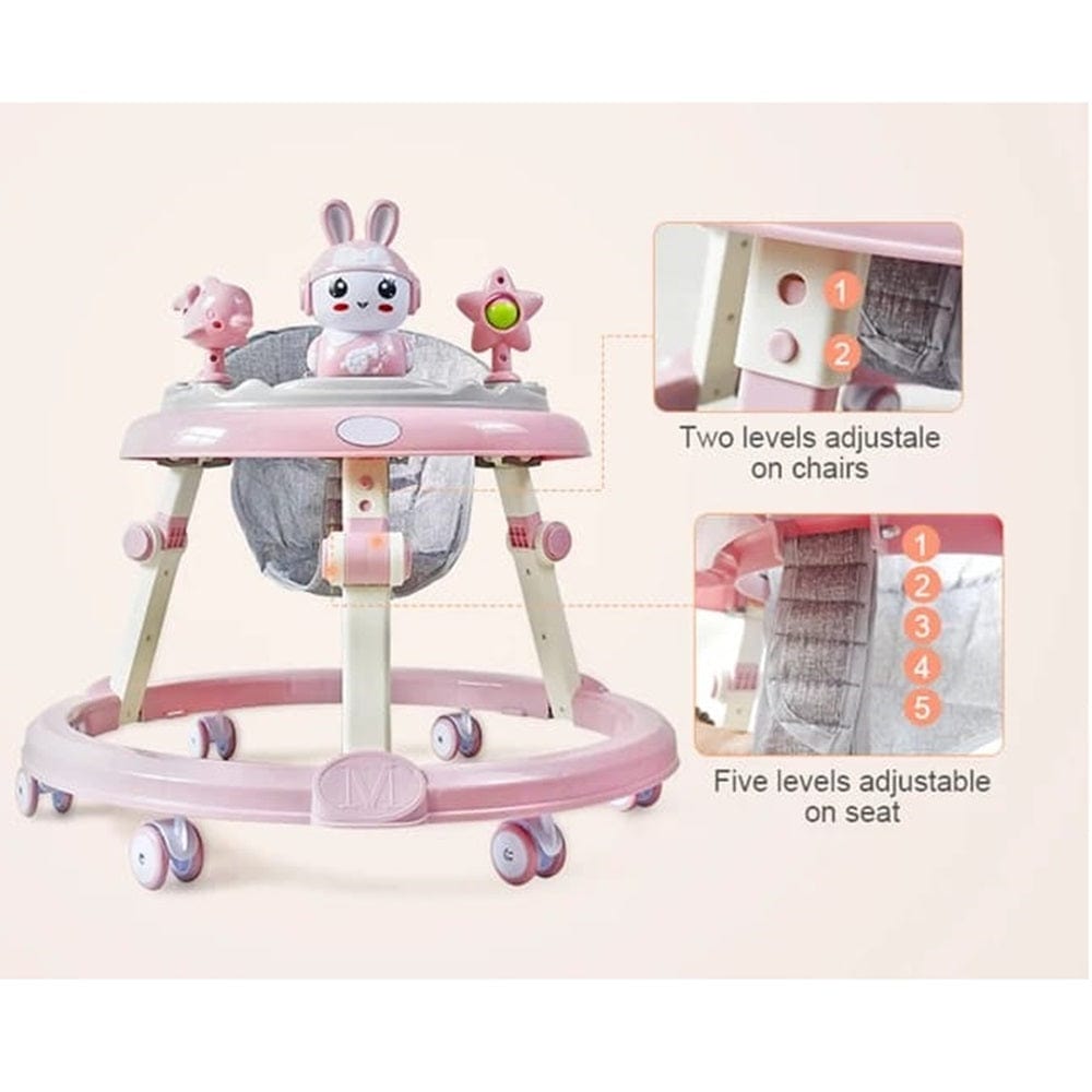 Pikkaboo Babies Pikkaboo RforRabbit Roll & Learn Baby Walker - Pink