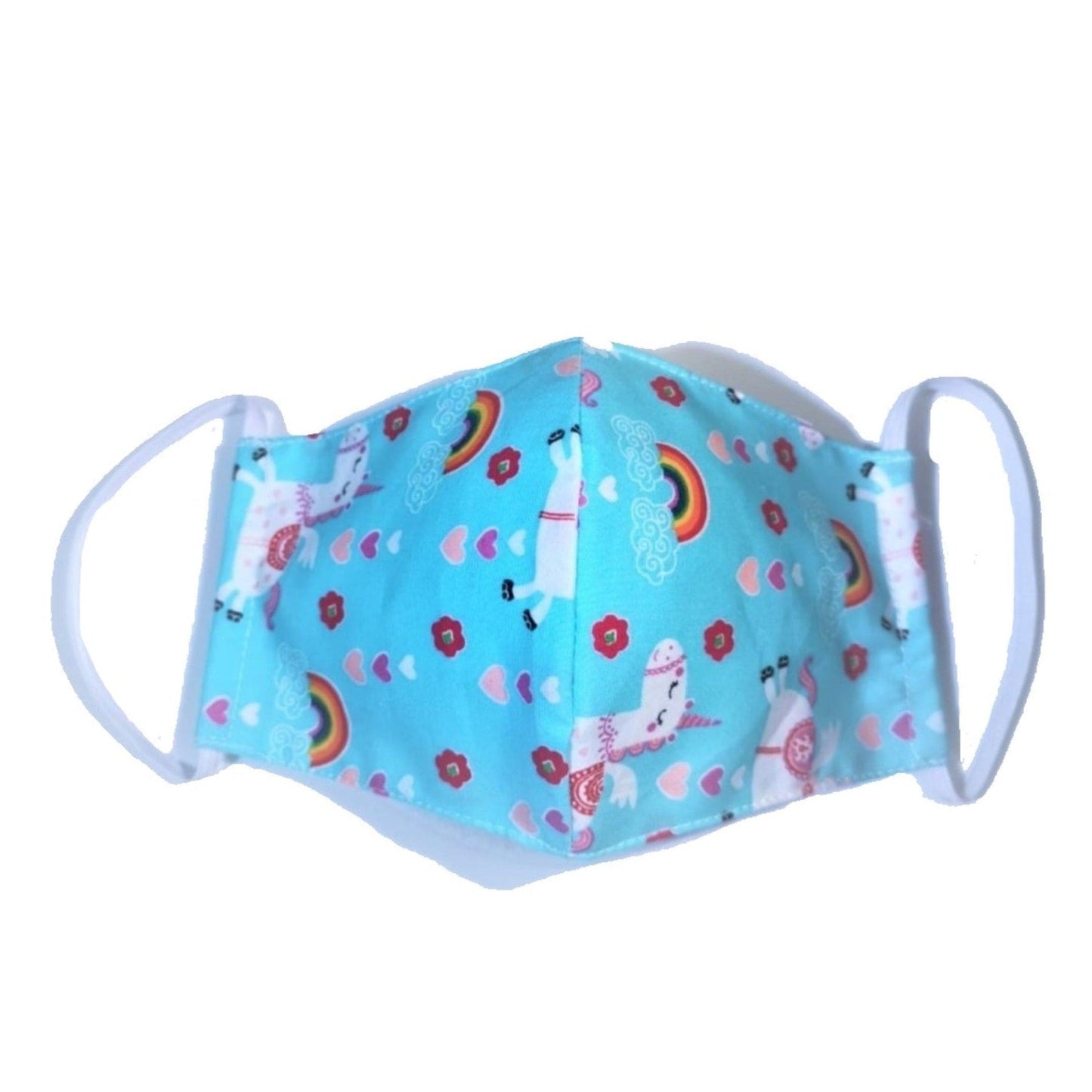 Pikkaboo Babies Pikkaboo Washable Mask - Unicorn Blue Love Kids