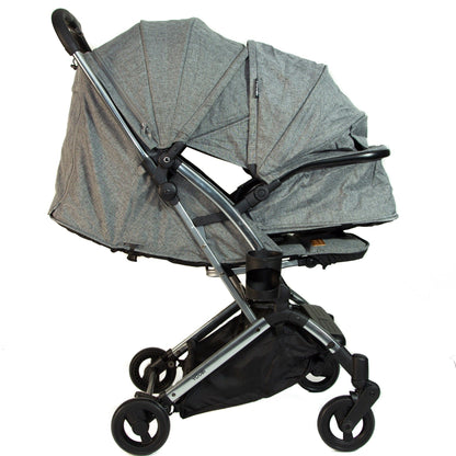 Pikkaboo Babies Youbi Toddler German Travel Light Stroller-Grey with New Born Attachment