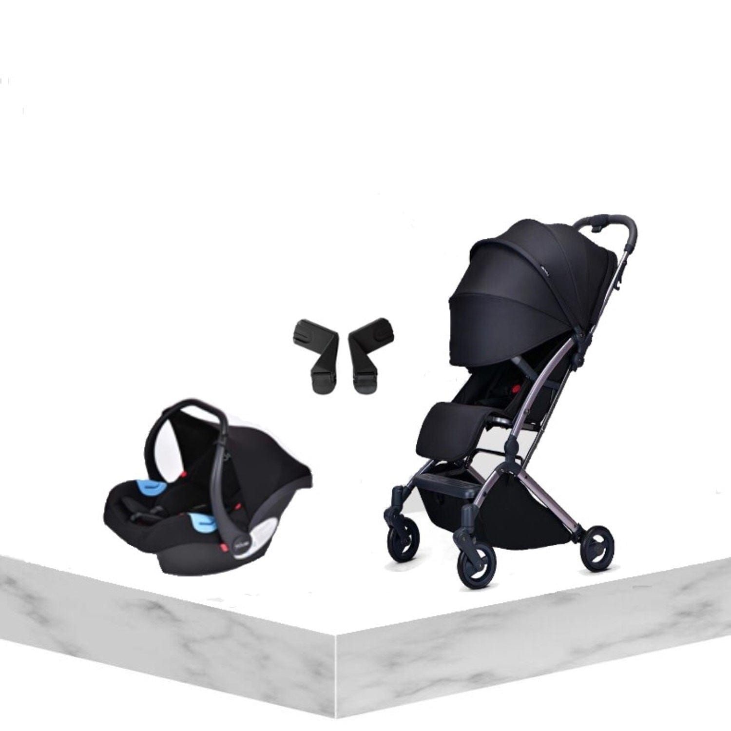 Pikkaboo Babies Youbi Toddler German Travel System with New Born Attachment - Black