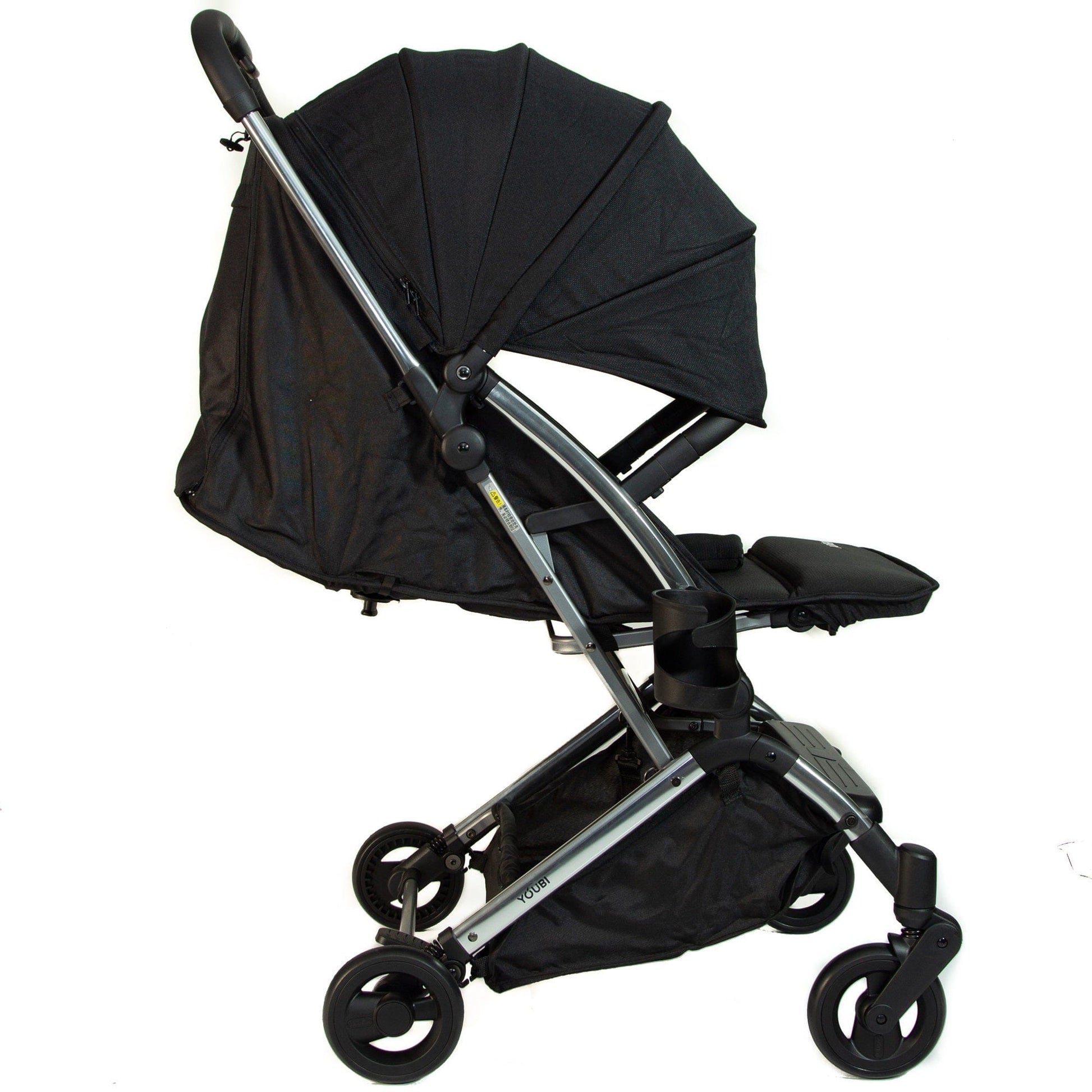Pikkaboo Youbi Youbi Toddler German Travel Light Stroller-Black with New Born Attachment