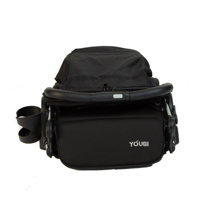 Pikkaboo Youbi Youbi Toddler German Travel Light Stroller-Black with New Born Attachment