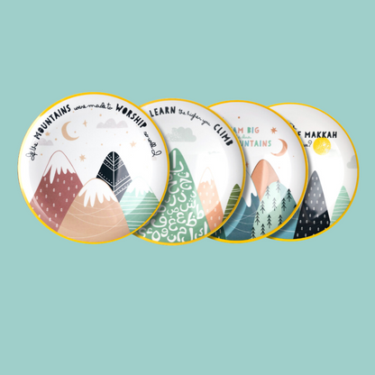Once Upon a Dua - Kids Melamine Party Set (4pc Set) - Multi-Colour