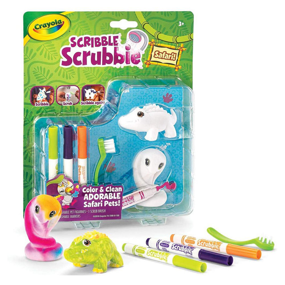 Crayola 2 ct. Scribble Scrubbie Safari, Pack 1 (Croc/Cobra)