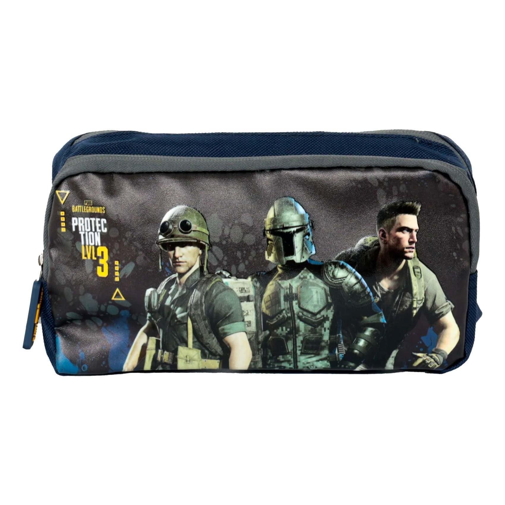 PUBG School PUBG Battlegrounds LVL 3 Protection 2 Pencil Case 2 Compartment