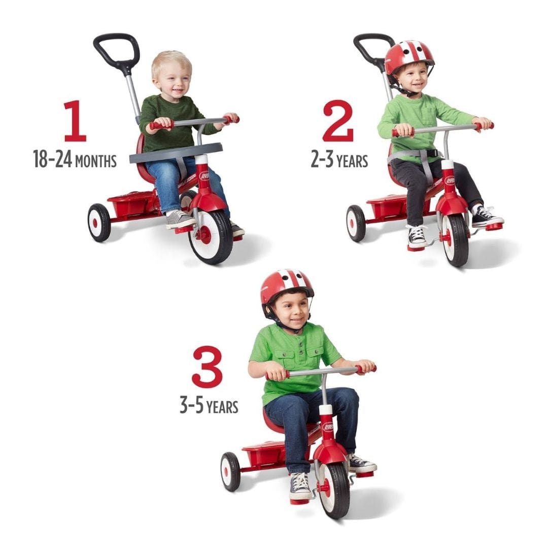 Radio Flyer Babies Radio Flyer 3-in-1 Stroll N Trike - Red