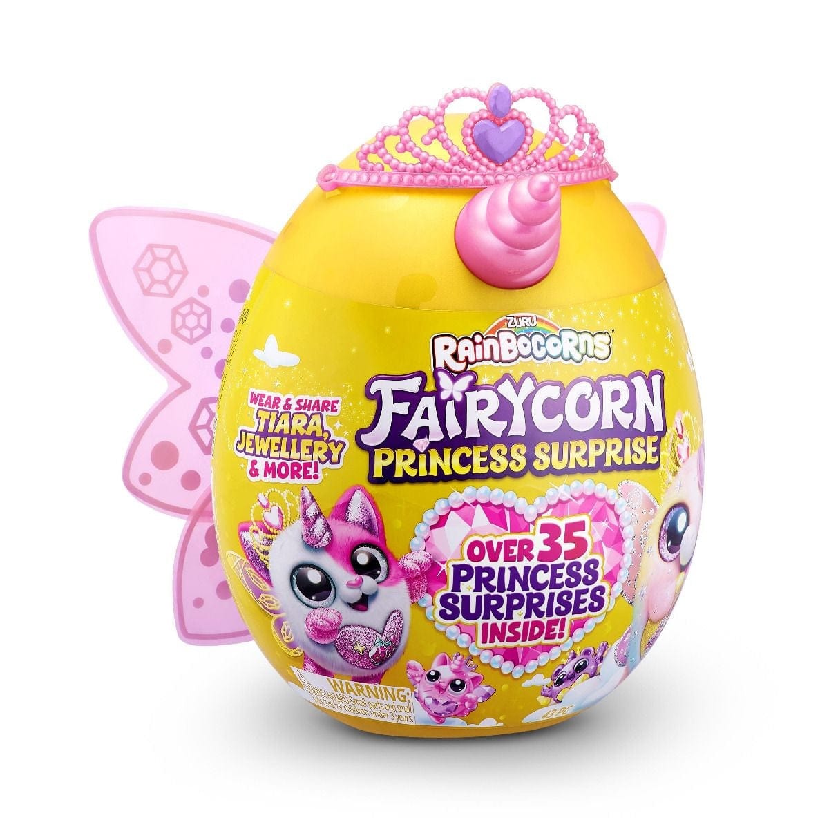 Rainbocorns Fairycorn Princess Surprise – Kitty Plush With Wings, Tiara & Wand, 35+ Surprises, Ages 3+