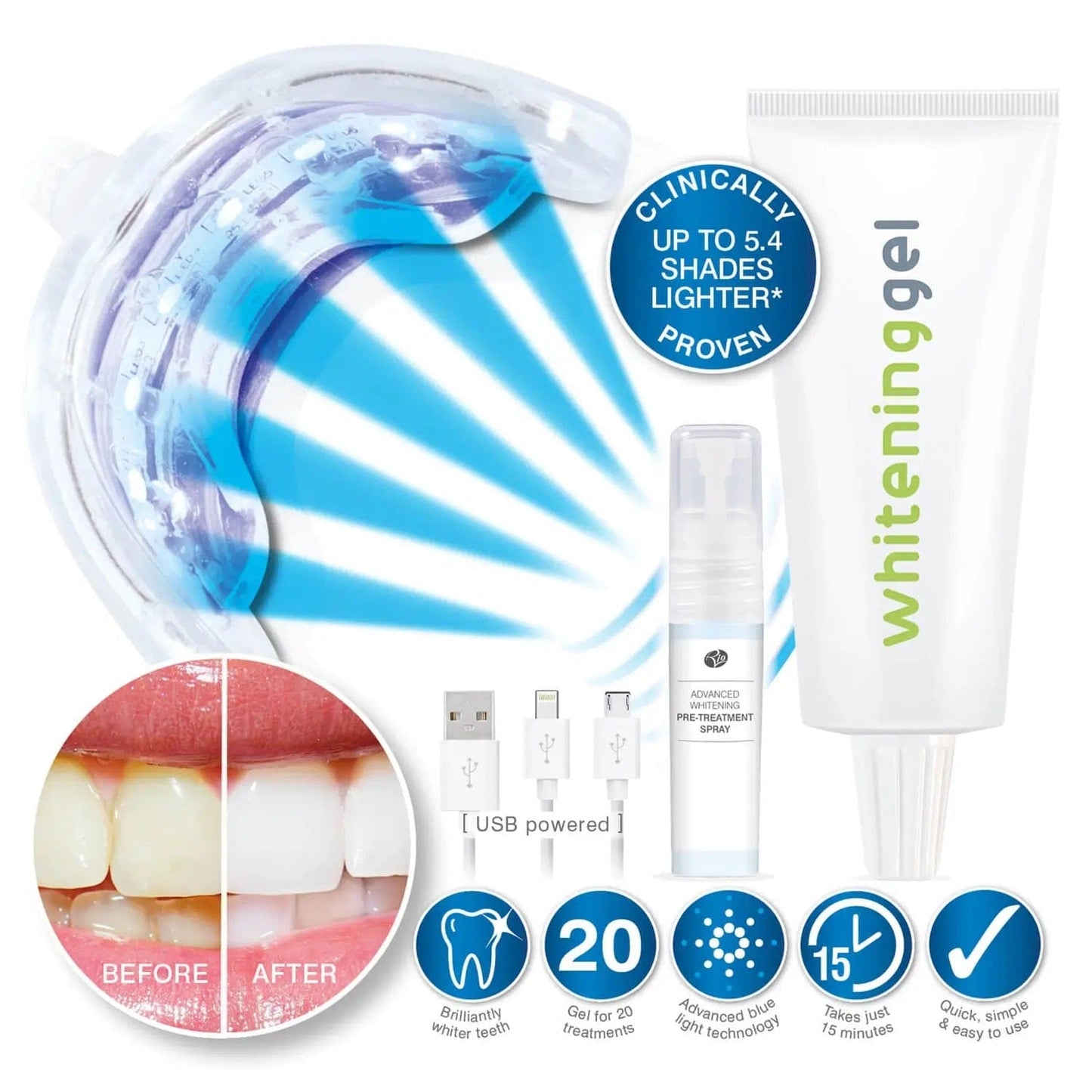 Rio Beauty Rio Smile White Advanced Teeth Whitening Kit