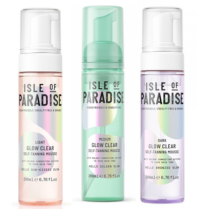 Isle of Paradise Glow Clear Self-Tanning Mousse - Dark 200ml