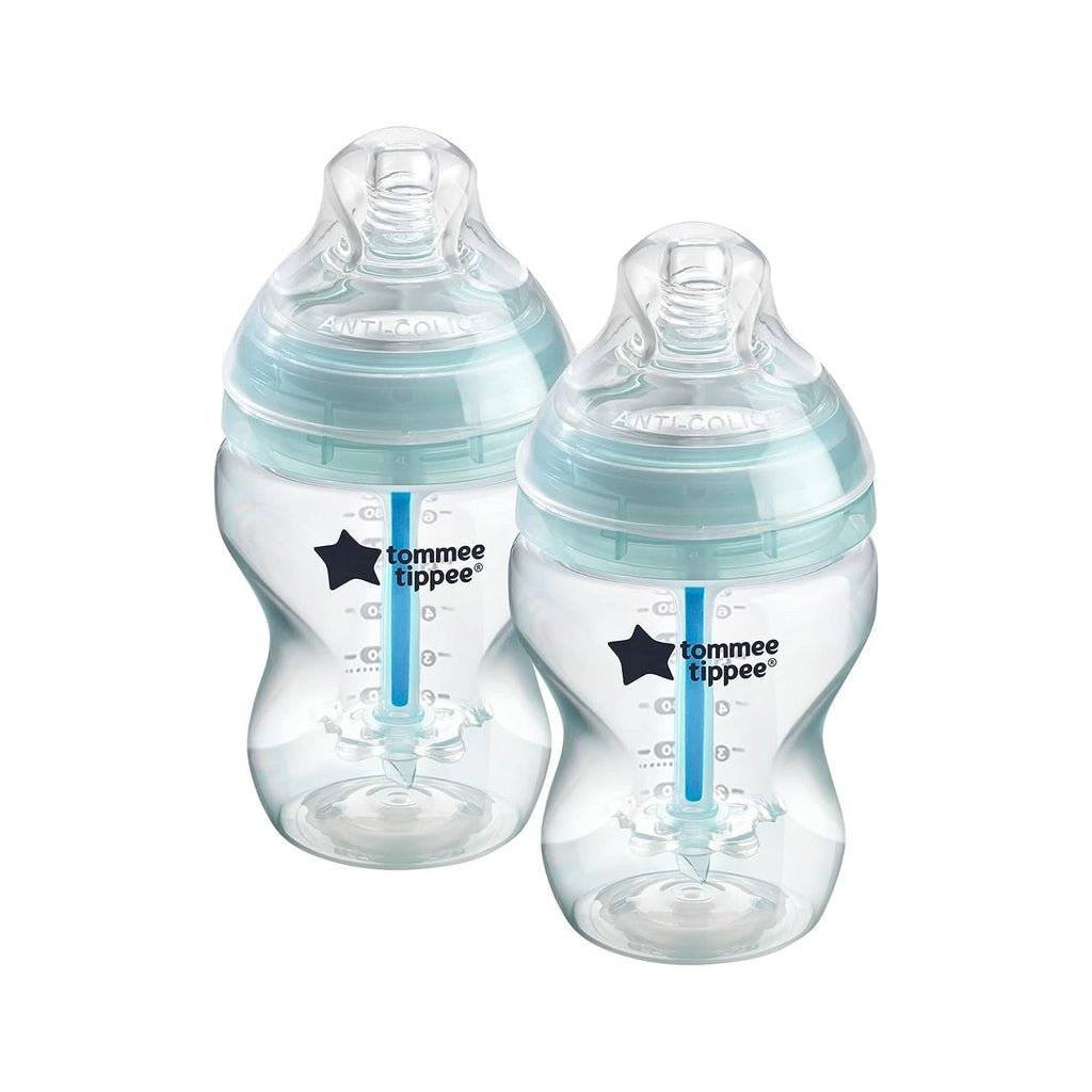 Tommee Tippee - Advanced Anti-Colic Feeding Bottle, 260ml x2 - Blue