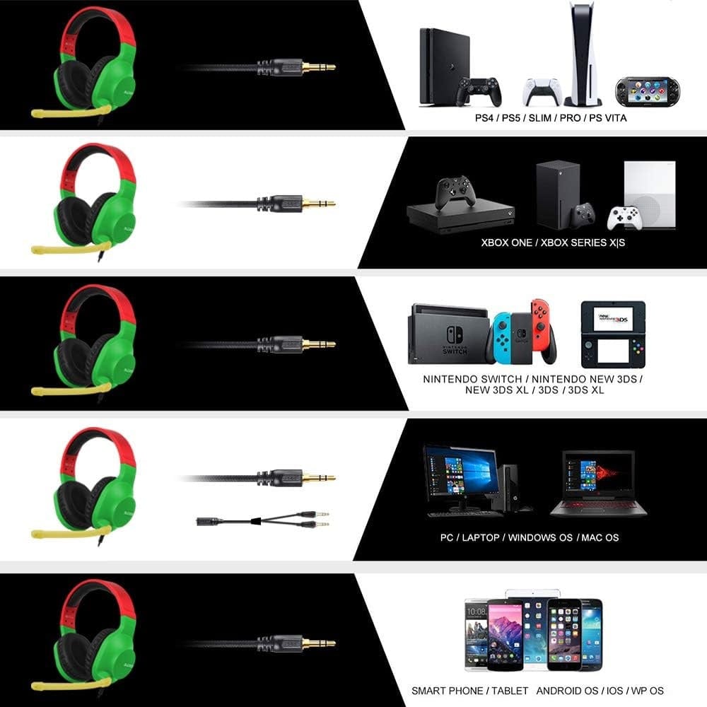 Sades Gaming Sades Spirits Gaming Headset - Rasta