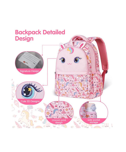 Nohoo - 16" Unicorn School Backpack - Pink