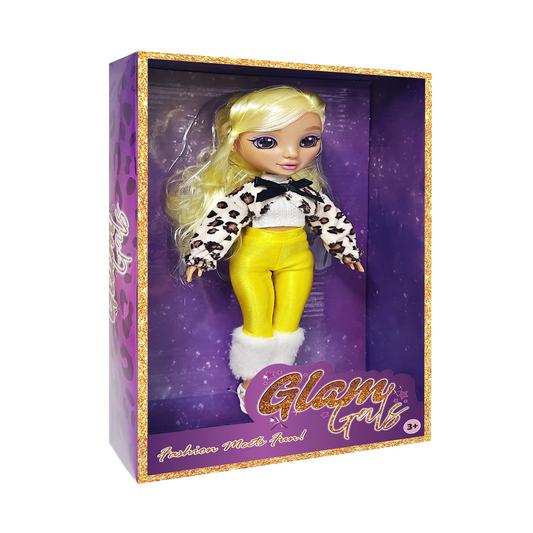 Kaiwell - Fashion Doll Yellow Poseable Glam Girlz 9"