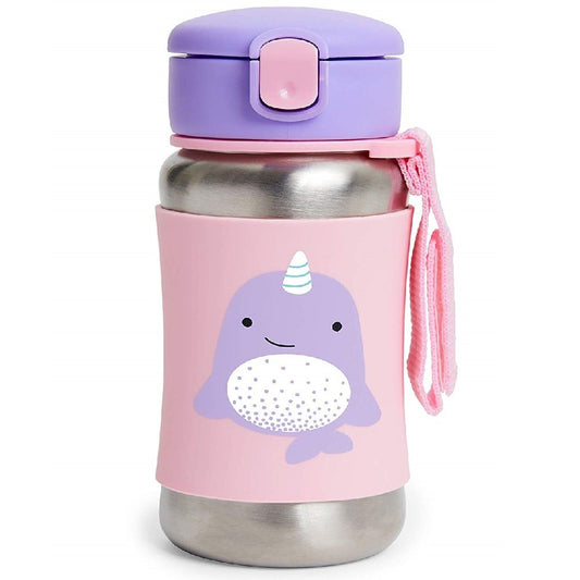 Skip Hop Stainless Steel Narwhal Zoo Straw Bottle