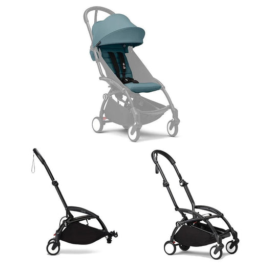 Stokke YOYO3 Black Frame & 6+ Aqua Bundle