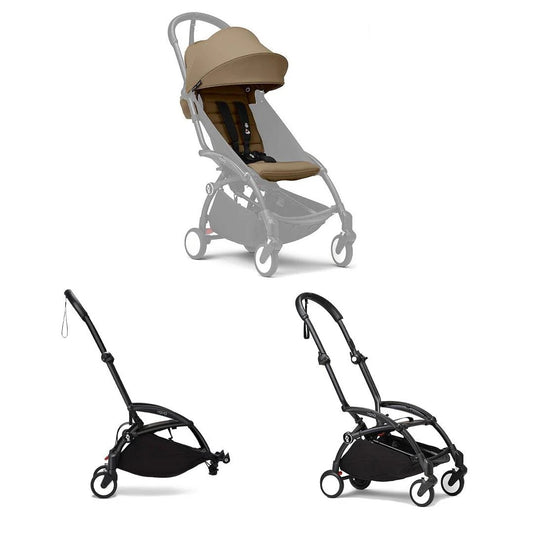 Stokke YOYO3 Black Frame & 6+ Toffee Bundle