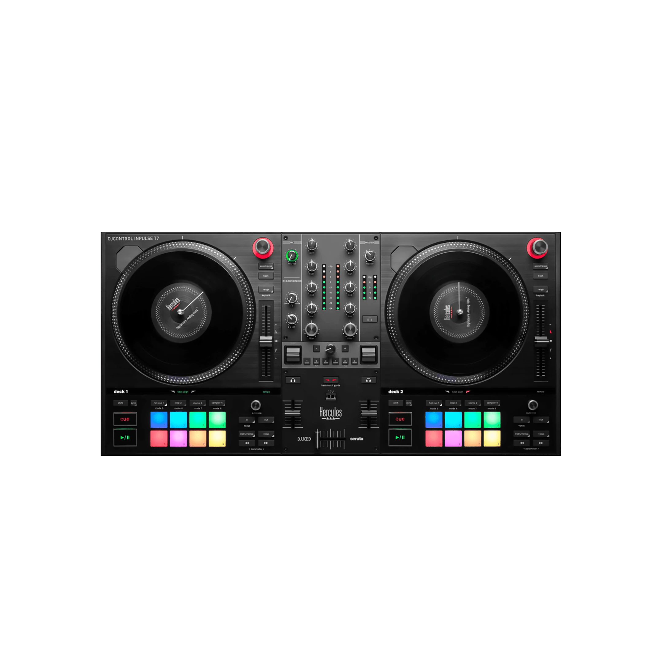 Hercules DJControl Inpulse T7 2-Deck Motorized DJ Controller Black HER-DJ-INPULSE-T7