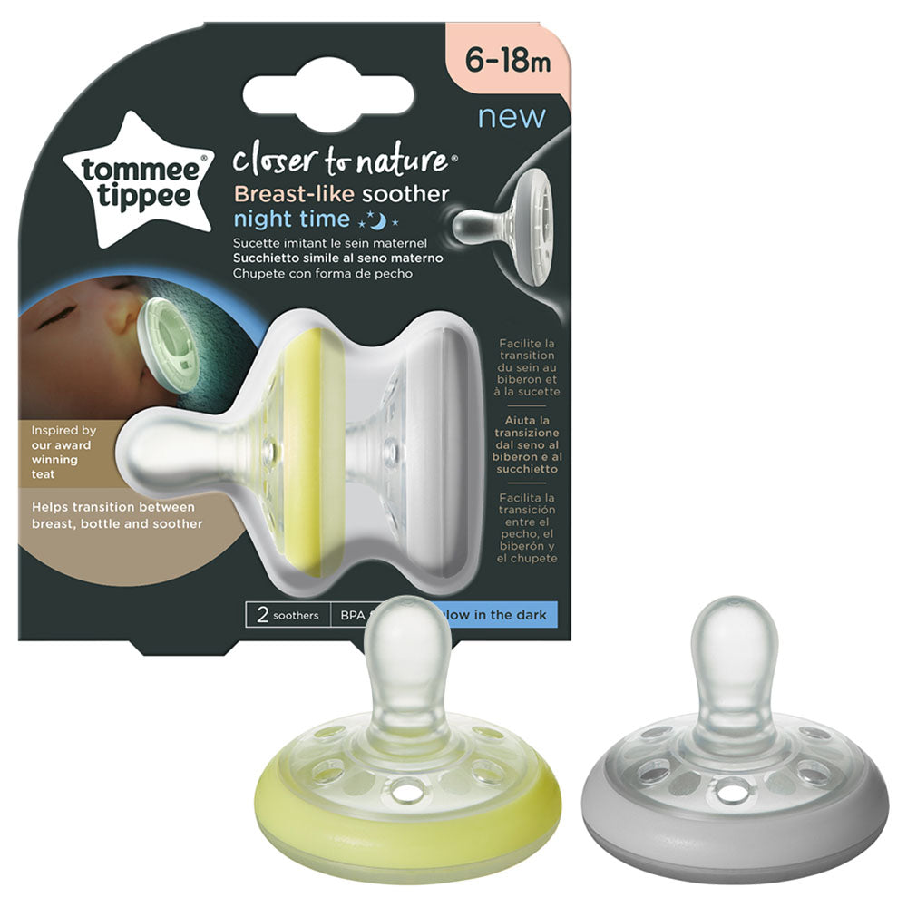Tommee Tippee - Closer To Nature Night Time Soother, Pack of 2,  (6-18 months)