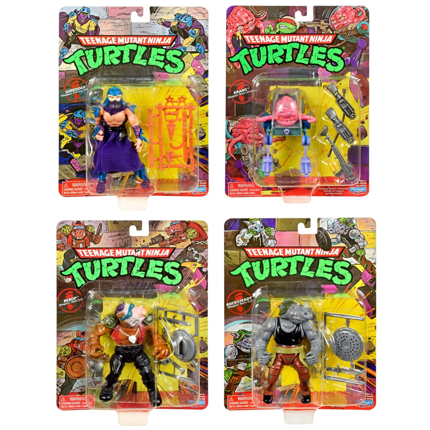 Teenage Mutant Ninja Turtles Action Figures TMNT Classic 4In Mutant Figures Asst