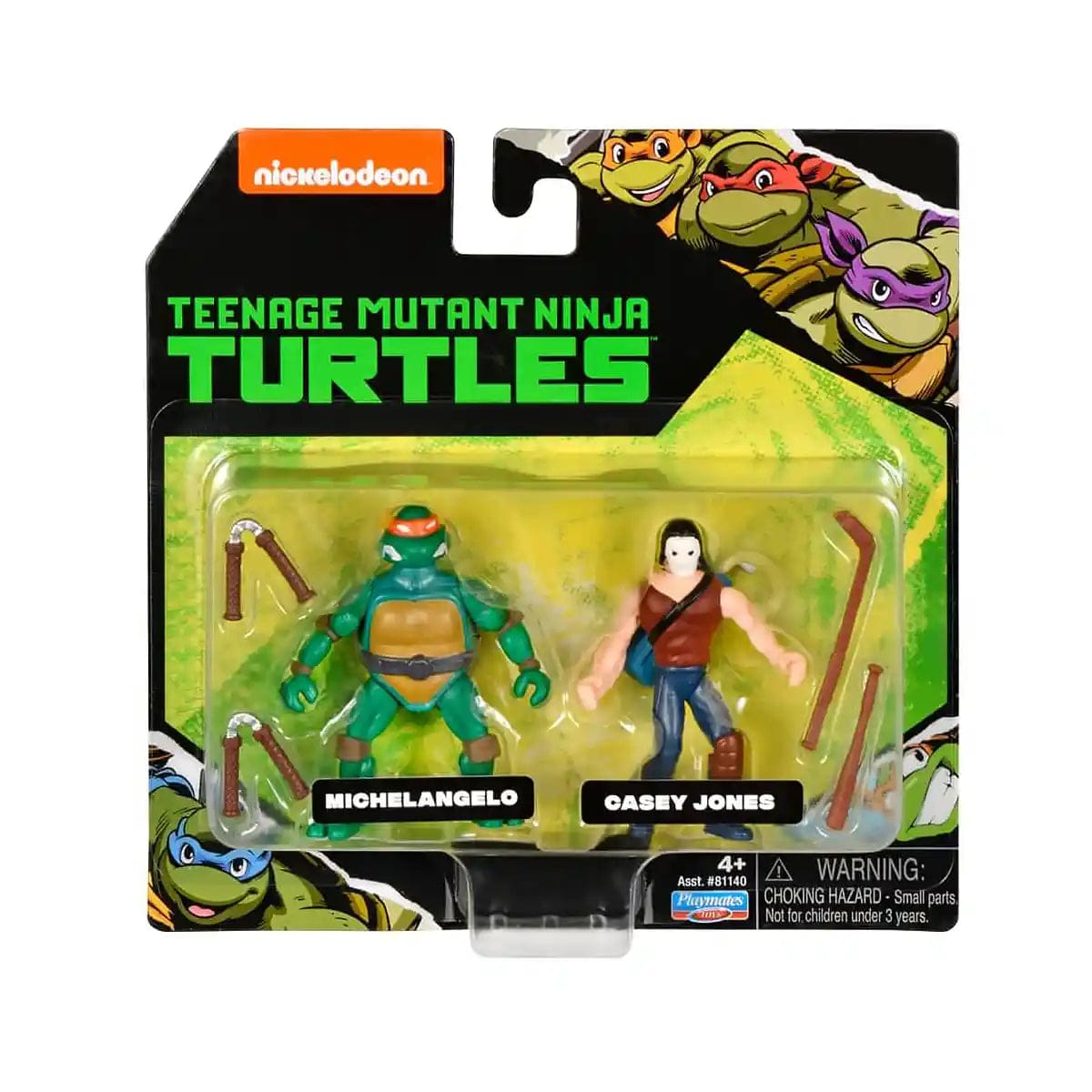 Teenage Mutant Ninja Turtles Action Figures TMNT Classic Mini Figures 2-Pack Asst