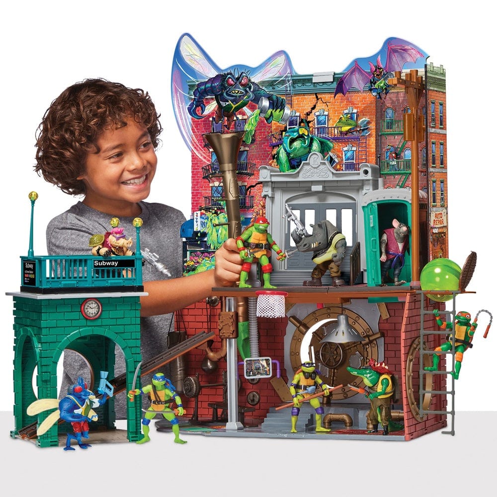 Teenage Mutant Ninja Turtles Action Figures TMNT Movie Sewer Lair Playset