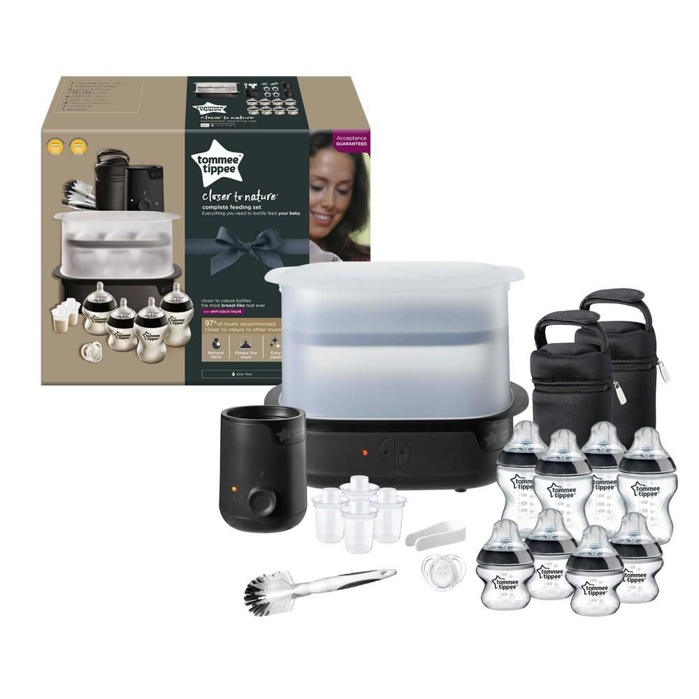 Tommee Tippee - Closer to Nature Complete Feeding Kit - Black