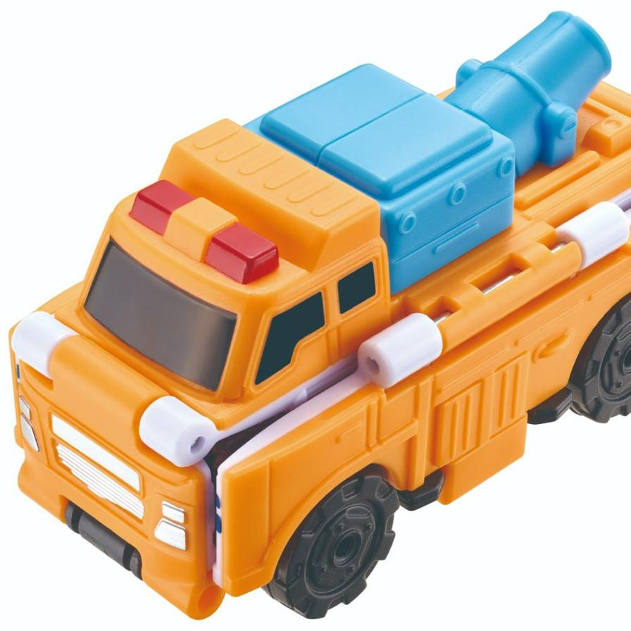 Transracers Car Toys 2-In-1 Flip Vehicle - Disinfection Vehicle To Cannon Police Car