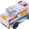 Transracers Car Toys 2-In-1 Flip Vehicle - Disinfection Vehicle To Cannon Police Car