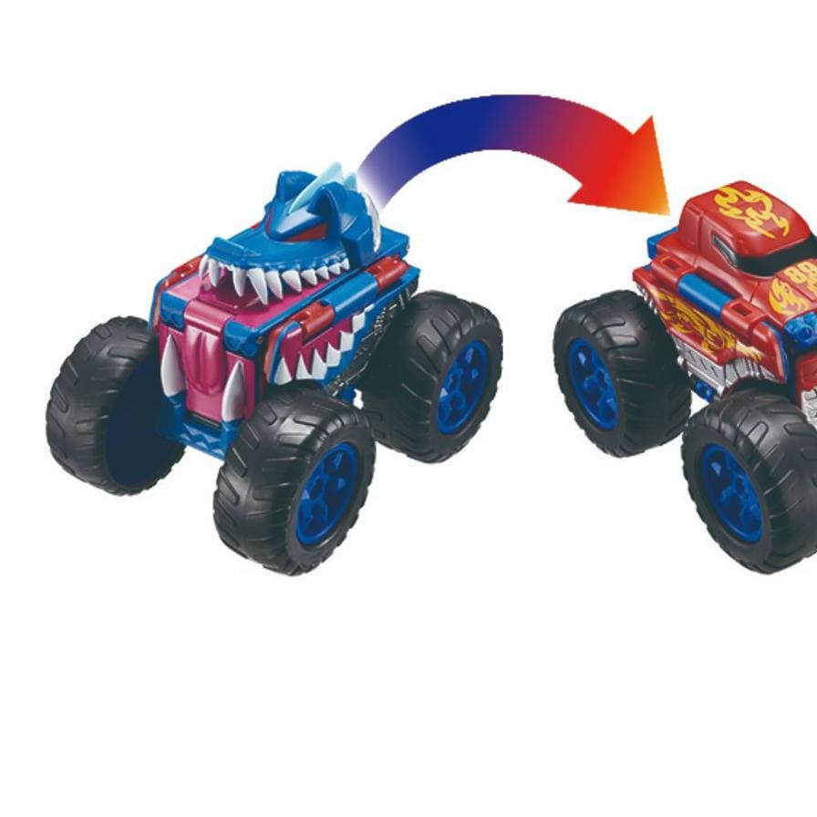 Transracers Car Toys 2-In-1 Flip Vehicle - Monster Wolf Truck