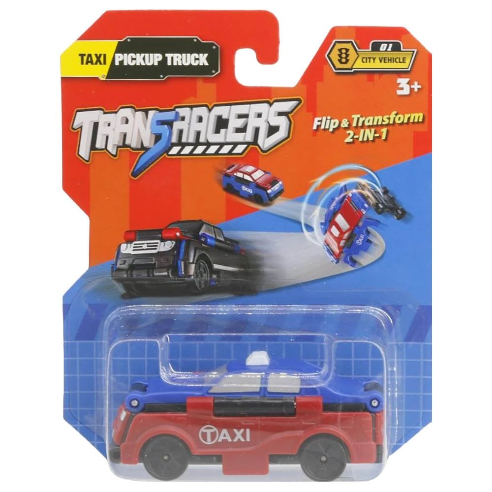 Transracers Car Toys 2-In-1 Transracres - City Vehicle - Taxi & Pickup Truck