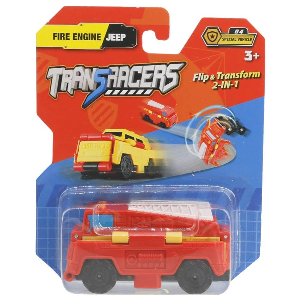 Transracers Car Toys 2-In-1 Transracres - Spl Vehicle - Fire Engine & Jeep