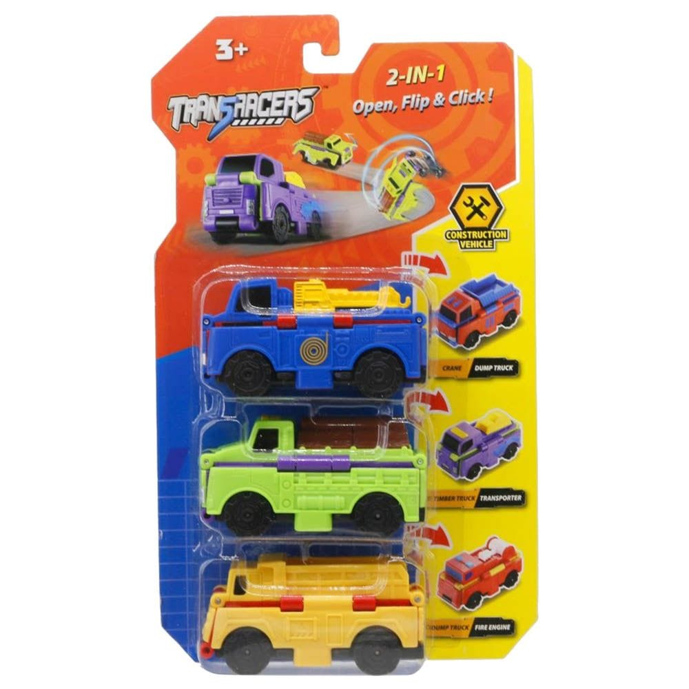 Transracers Car Toys 3Pcs Blister Card Pack Of Construction Vehicle