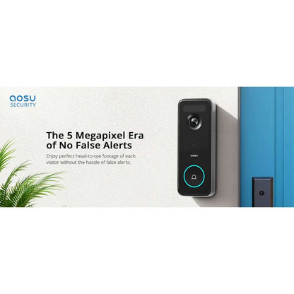 Aosu V8S Ultra 5MP Smart Video Doorbell (AS-CAM-VDO-DB-V8S-ULTRA)