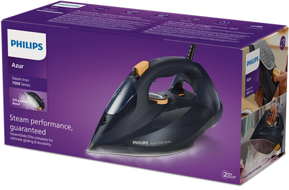 Philips Azur 7000 Series HV Steam Iron - DST7060/26 Black & Yellow