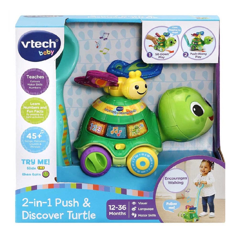 VTech Toys Vtech - 2-in-1 Push & Discover Turtle