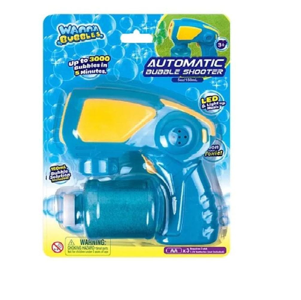 Wanna Bubbles Toys Wanna Bubbles Automatic Bubble Blaster Gun Battery Operated - 135 ml (Assorted Colours)