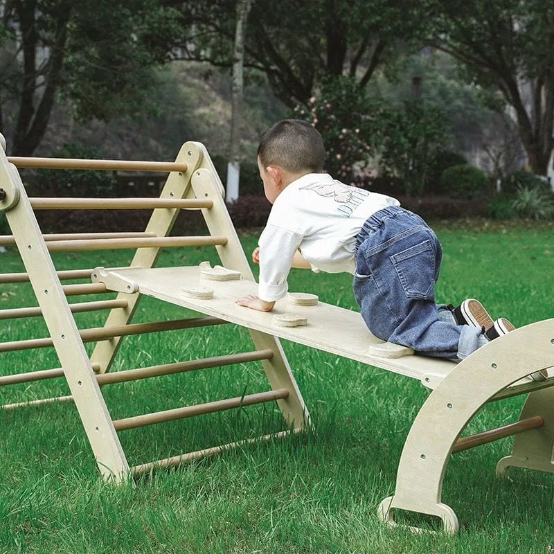 Woody Buddy Babies Woody Buddy - 3 Pieces Climbing Set - Natural