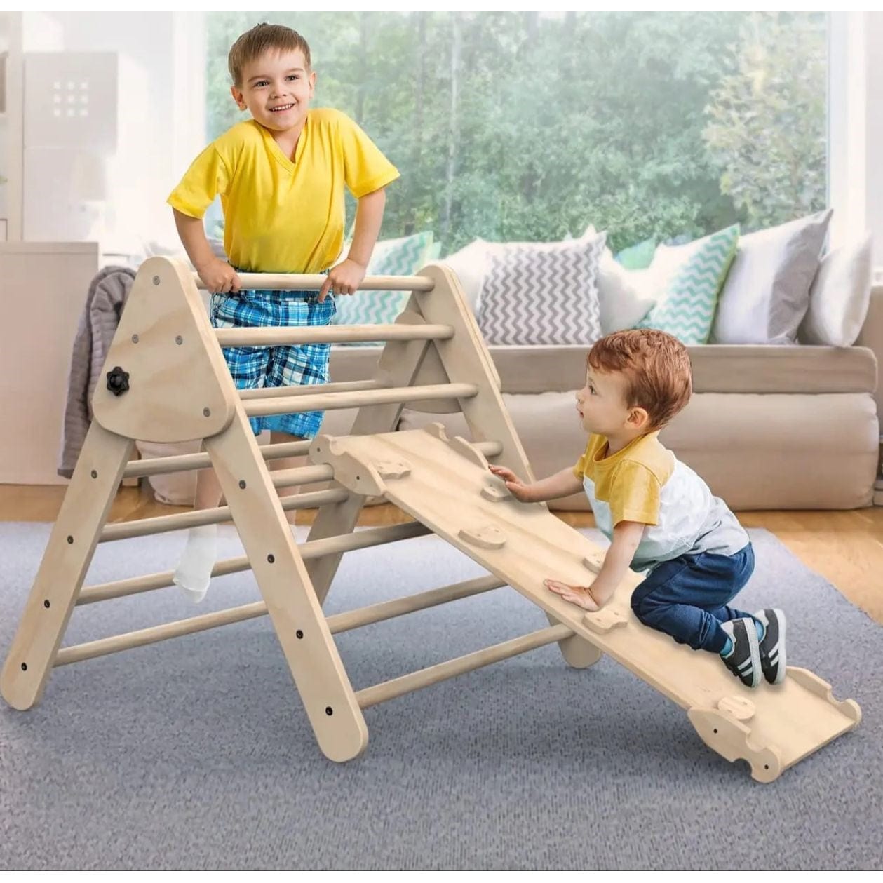 Woody Buddy Babies Woody Buddy - 3 Pieces Climbing Set - Natural