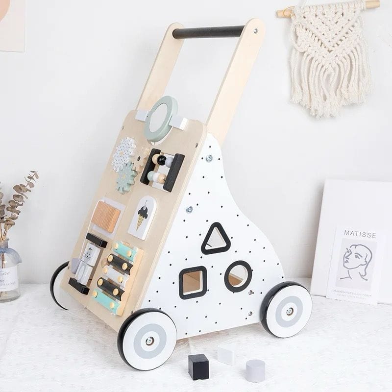 Woody Buddy Babies Woody Buddy - Walker with Busy Board - White