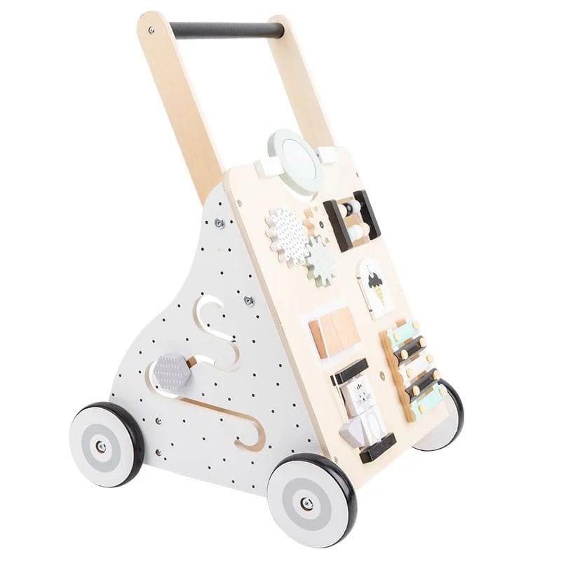 Woody Buddy Babies Woody Buddy - Walker with Busy Board - White