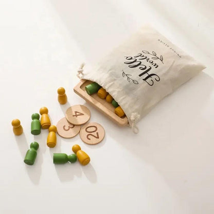 Woody Buddy Toys Woody Buddy - Counting Pegs - Natural