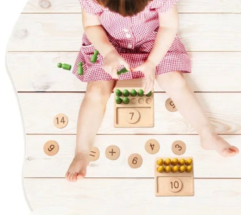 Woody Buddy Toys Woody Buddy - Counting Pegs - Natural