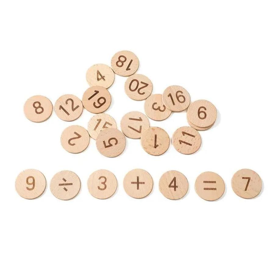 Woody Buddy Toys Woody Buddy - Counting Pegs - Natural
